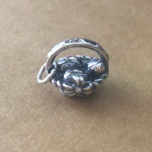 James Avery 925 RETIRED Easter basket charm Eggs HTF